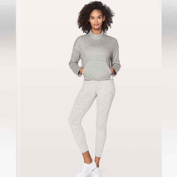 Lululemon Light As Warmth Heathered Medium Grey Crew pullover long sleeve 6 - Picture 2 of 11